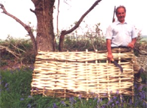 Alan Brown with a finished sheep hurdle